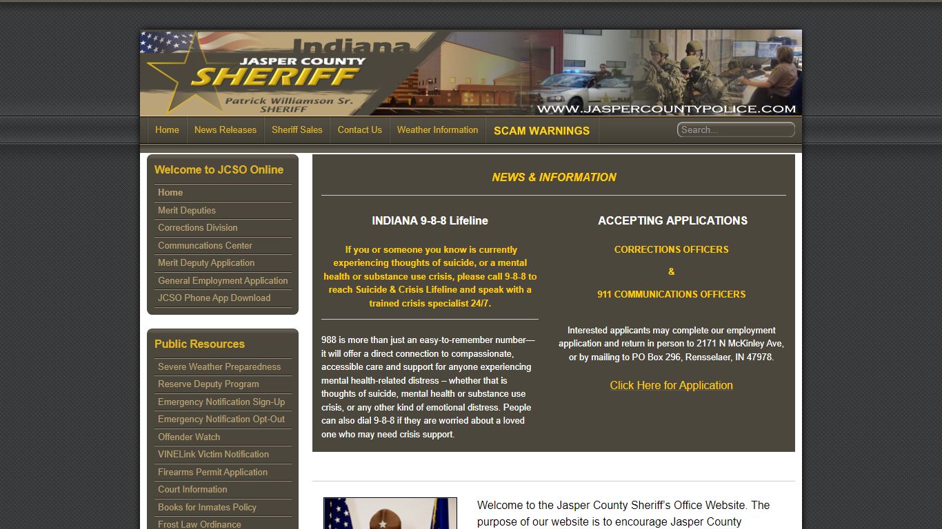 Corrections Division - Jasper County Sheriff's Office
